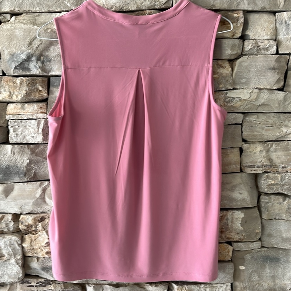 Anne Klein pink sleeveless blouse M - Picture 5 of 5